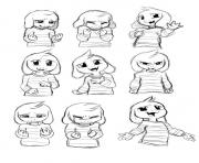 asriel expression sheet undertale spoiler by skeleion 